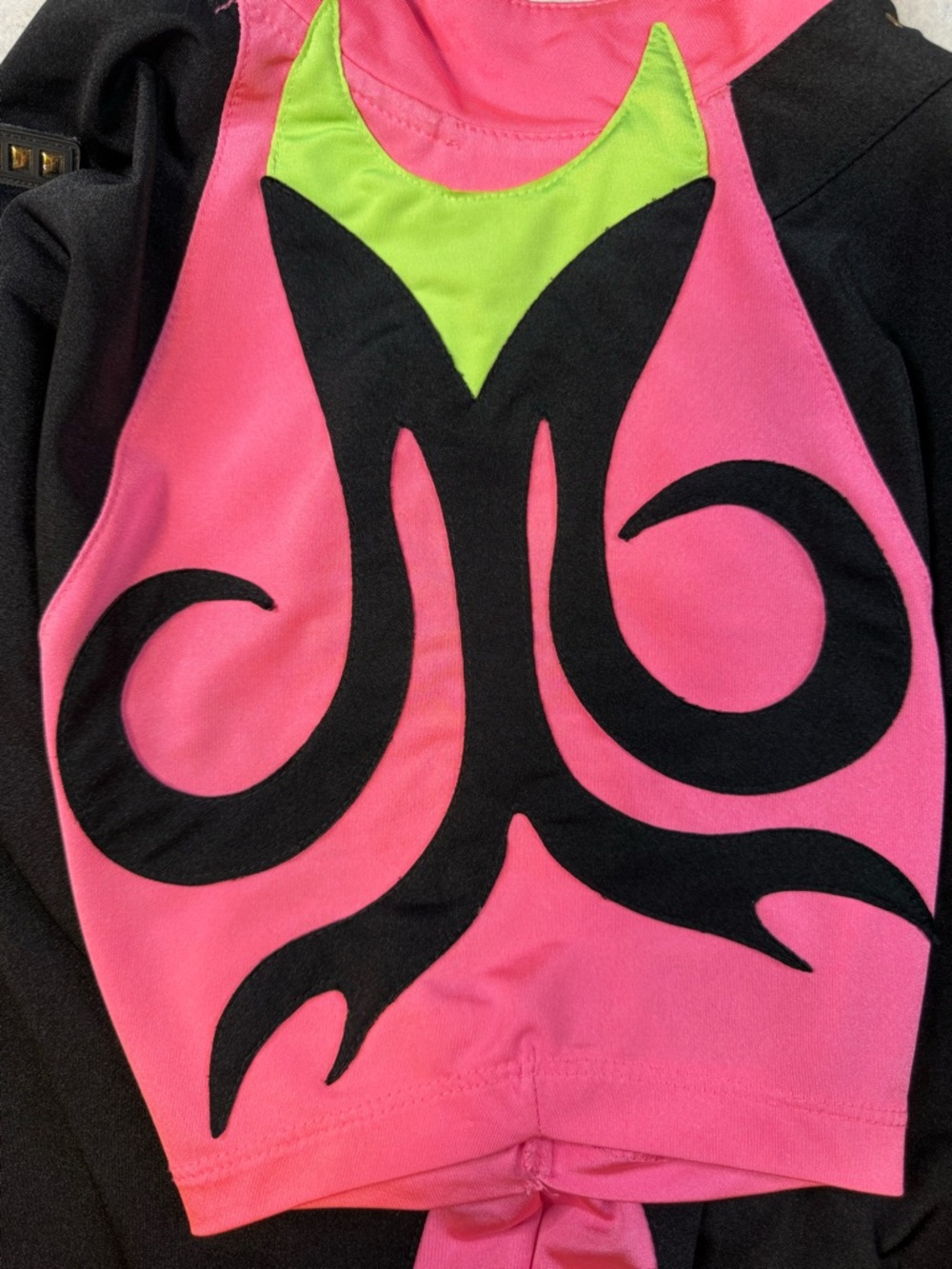 Jamie Sadock Top Womens L Pink Black Flame Zip Mock Neck Y2K Golf Athletic Shirt - Picture 6 of 7